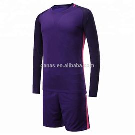 Blank Long Sleeve Cheap Purple Soccer Jersey Team Sports Uniform Football