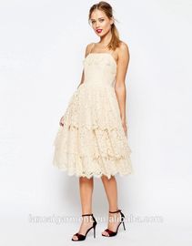 Latest Lace Midi Prom Dress Wedding Party Dress For Ladies
