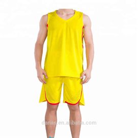 Popular Custom Logo Printing Cool Cheap Basketball Uniform Yellow