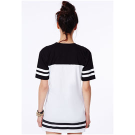 Fashion Women Longline Loose Long T Shirt Baseball Dress With Printed