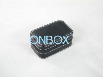 PU leatherette jewelry collection zipper case for necklace or cosmetic