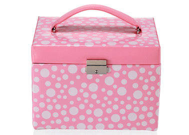 Waterproof patent leather display jewellery box with compartments , jewelry box for earrings